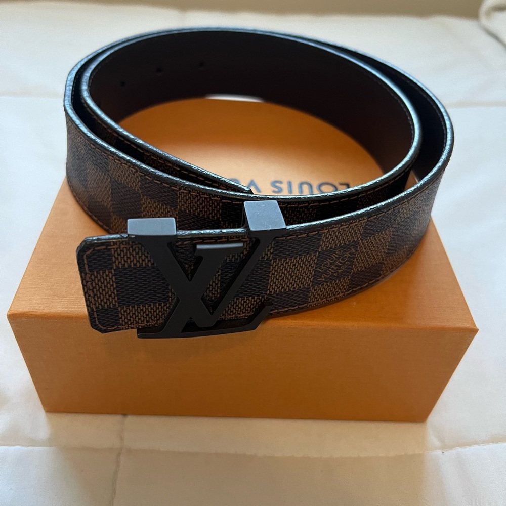 Louis Vuitton Men’s Belt - Damier Ebene Size 30 34/85cm